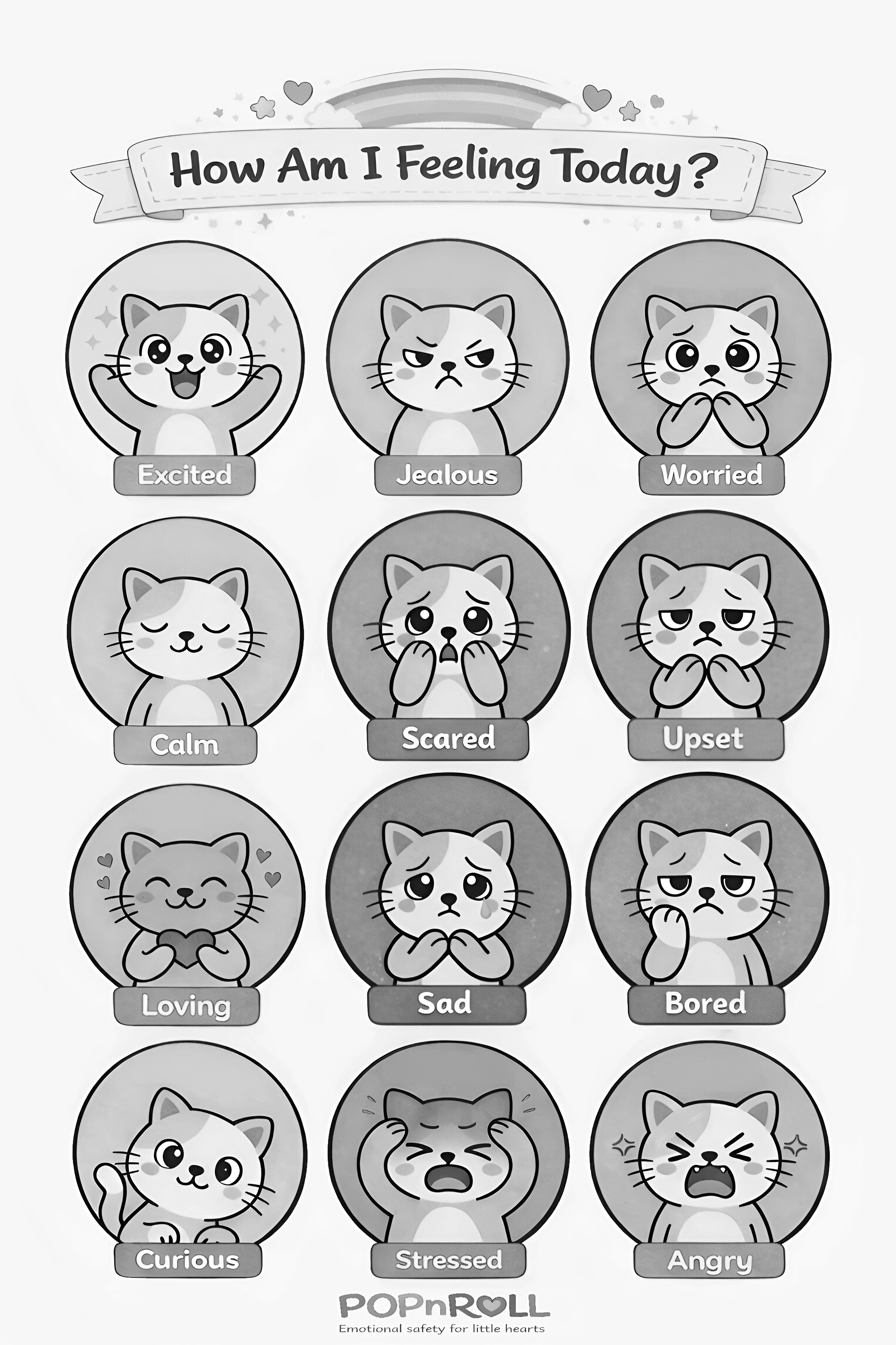 How Am I Feeling Today? Printable Kids Emotions Poster | Social Emotional Learning Tool