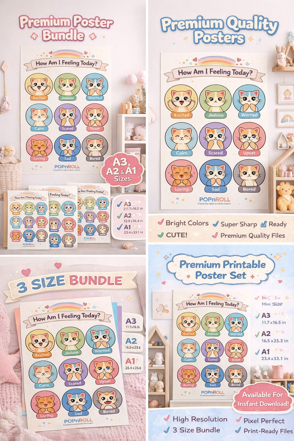 How Am I Feeling Today? Printable Kids Emotions Poster | Social Emotional Learning Tool