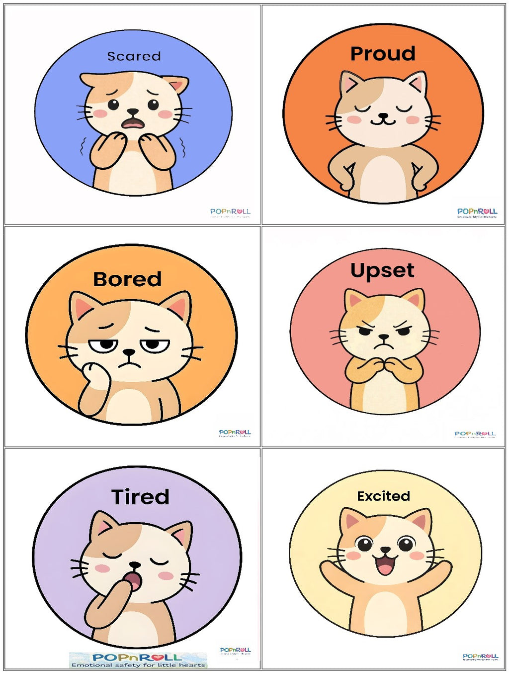 PopnRoll Emotional Cards – More Feelings Printable Set